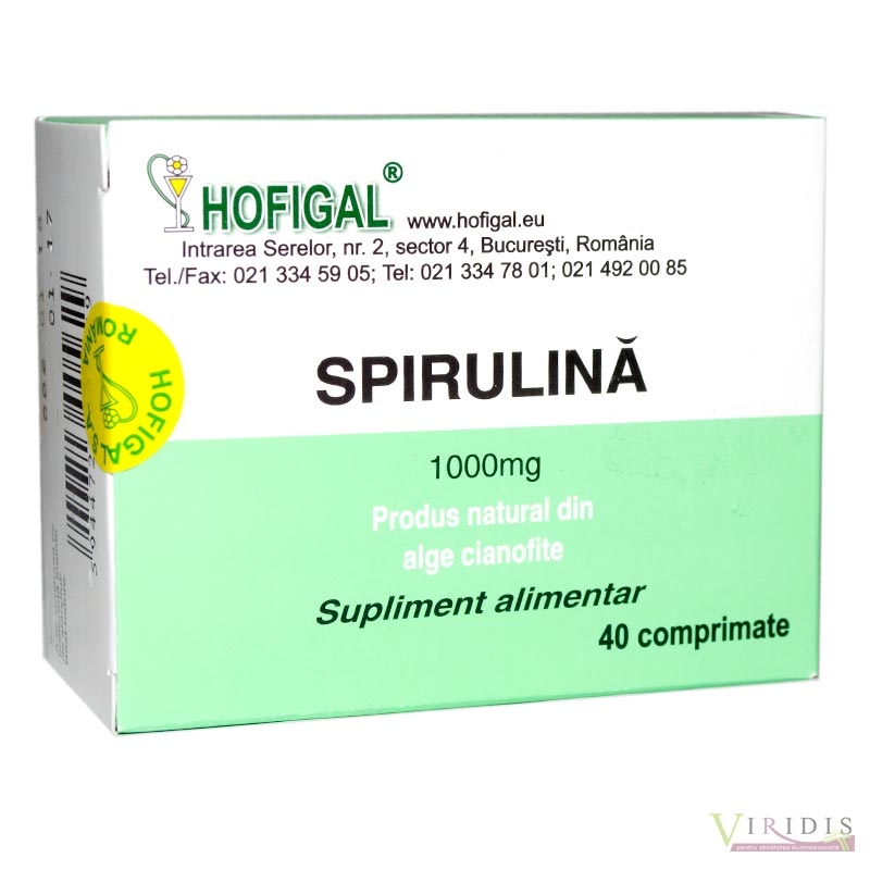 Spirulina 1000mg x 40 Comprimate
