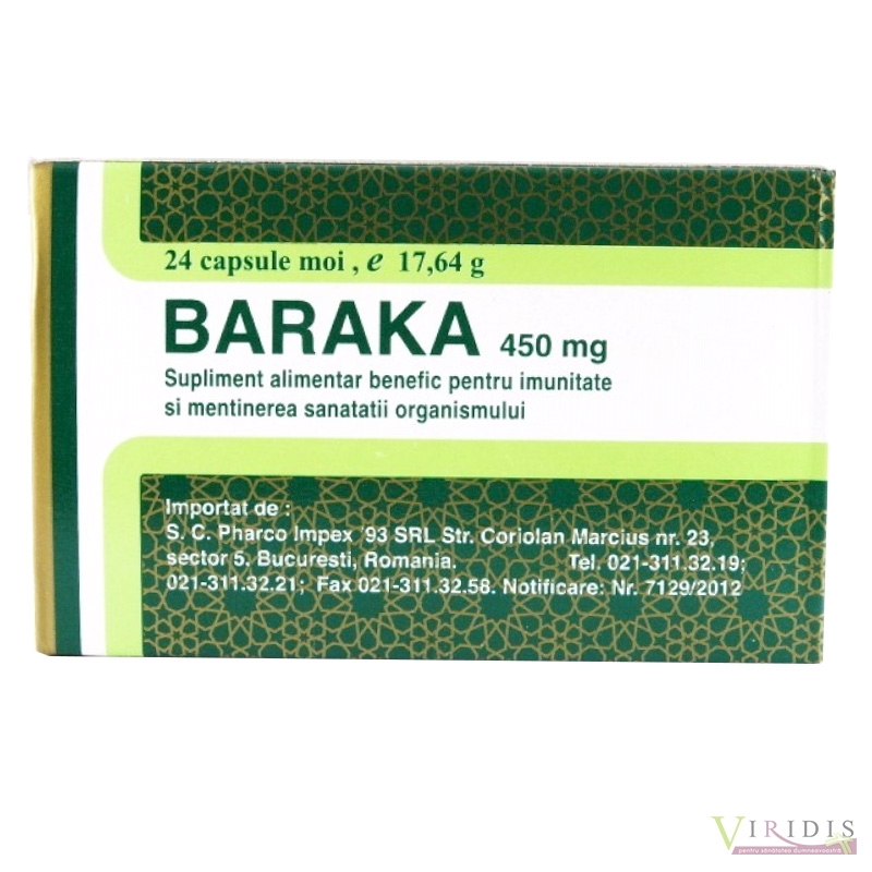 Baraka 450mg x 24 CAPS